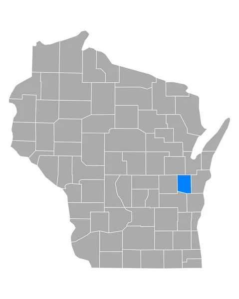 Kaart Van Calumet Wisconsin — Stockvector