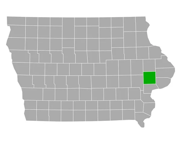 Mapa Cedro Iowa — Vetor de Stock