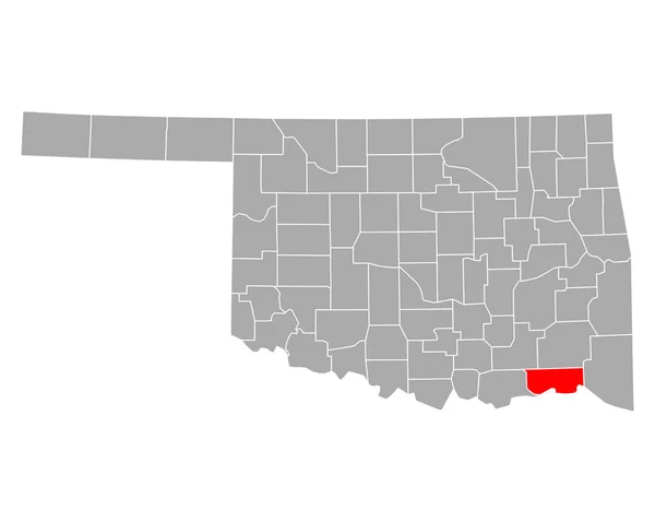 Карта Чоктау Оклахомі — стоковий вектор