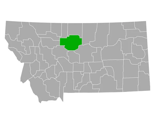 Mappa Chouteau Montana — Vettoriale Stock