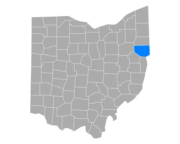 Map Columbiana Ohio — Stock Vector