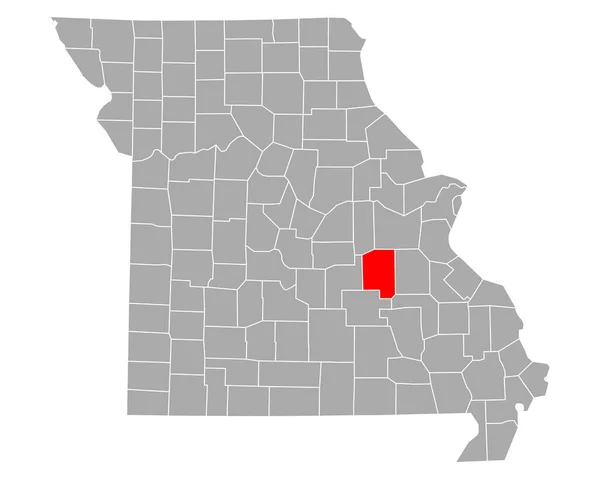 ミズーリ州のクロフォード地図 — ストックベクタ
