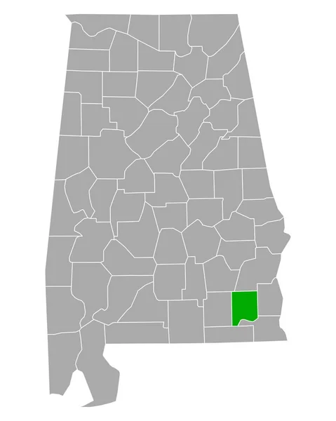 Mapa Dale Alabama — Archivo Imágenes Vectoriales