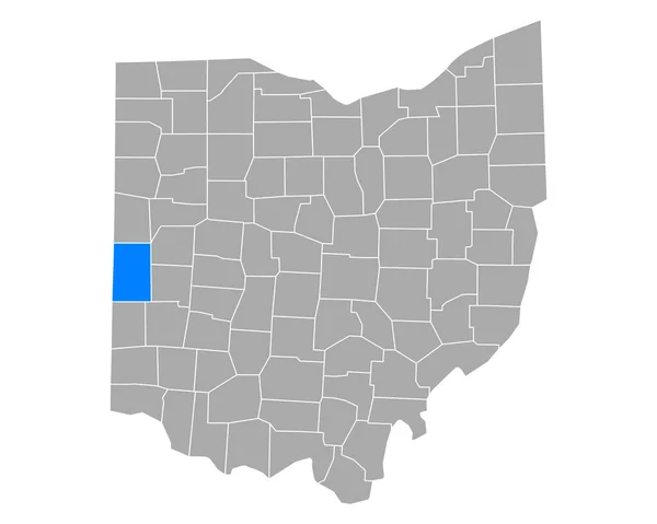 Carte Darke Ohio — Image vectorielle