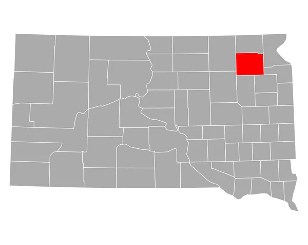 Mapa Dia Dakota Sul —  Vetores de Stock