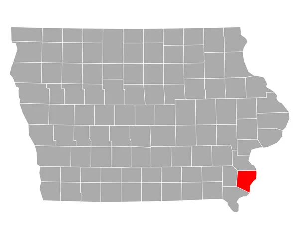 Mapa Des Moines Iowa —  Vetores de Stock