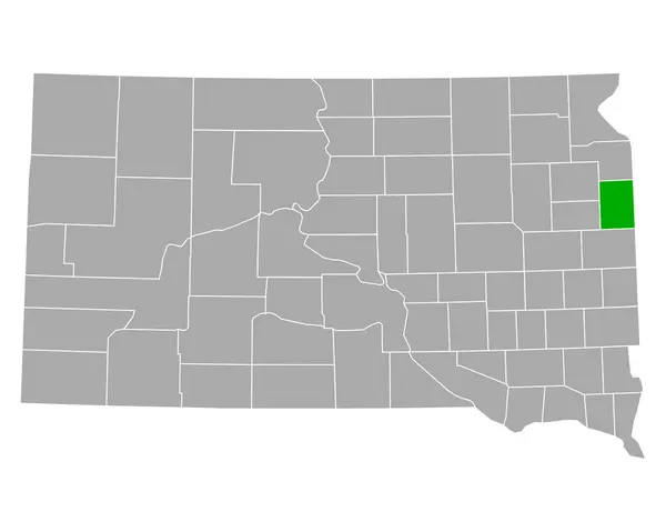 Karte Von Deuel South Dakota — Stockvektor