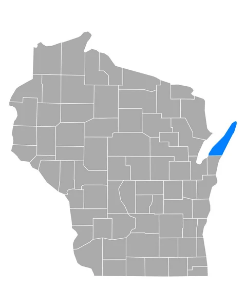 Carte Porte Wisconsin — Image vectorielle