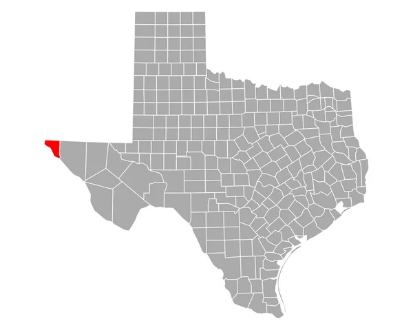 Karta Över Paso Texas — Stock vektor