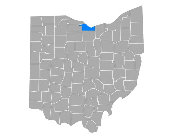 Mapa Agentes Funerários Ohio — Vetor de Stock