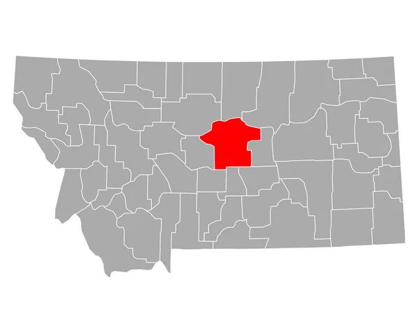 蒙大拿州弗格斯地图 — 图库矢量图片