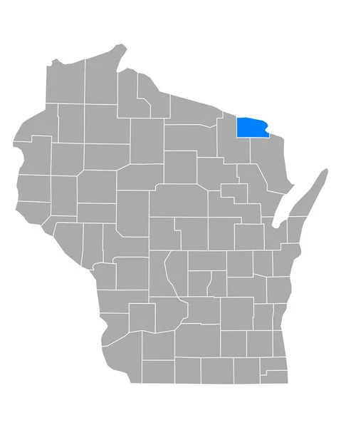 Mapa Florencie Wisconsinu — Stockový vektor