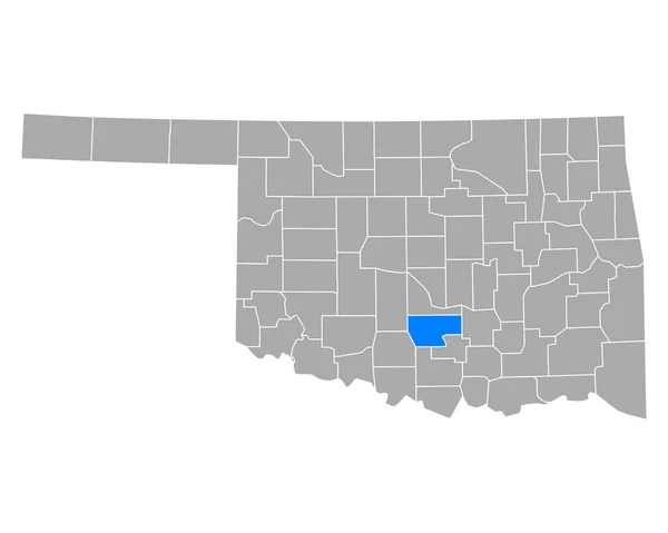 Карта Гарвіна Оклахомі — стоковий вектор