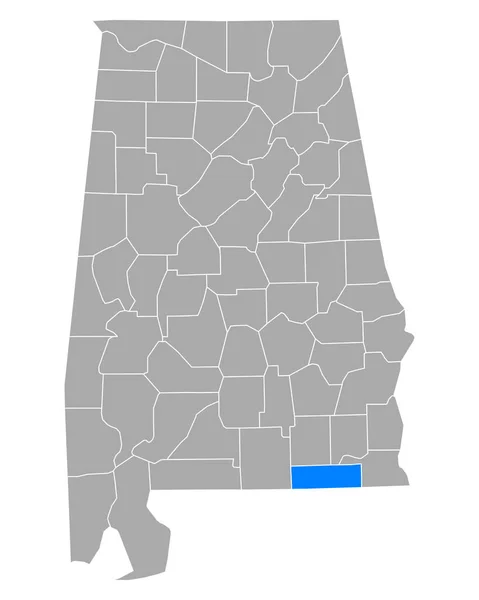 Carte Genève Alabama — Image vectorielle