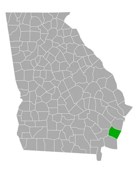 ジョージア州のグリンの地図 — ストックベクタ