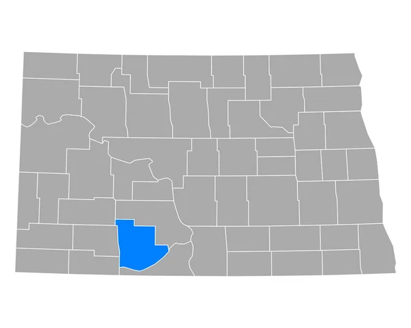 Kuzey Dakota Daki Grant Haritası — Stok Vektör