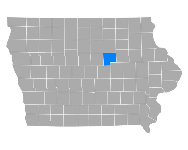 Mapa Grundy Ego Iowa — Wektor stockowy
