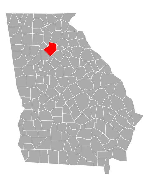 ジョージア州のグウィネット地図 — ストックベクタ
