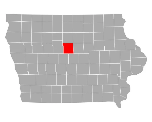 アイオワ州のハミルトン地図 — ストックベクタ