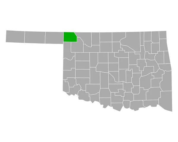 Kaart Van Harper Oklahoma — Stockvector