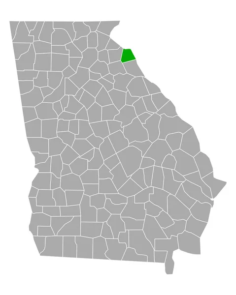 ジョージア州のハート地図 — ストックベクタ