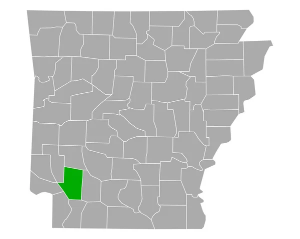 Kaart Van Hempstead Arkansas — Stockvector