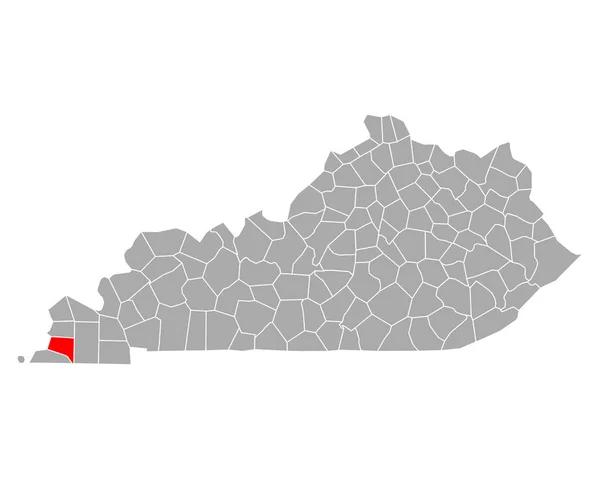 Mapa Portas Automáticas Kentucky — Vetor de Stock