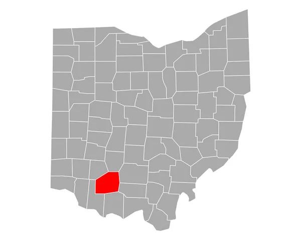 Carte Des Highlands Ohio — Image vectorielle