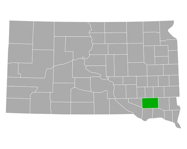 Karte Von Hutchinson South Dakota — Stockvektor