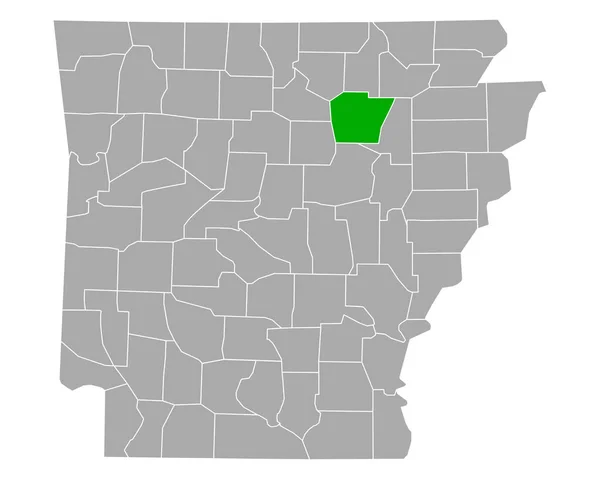 Mapa Independencia Arkansas — Vector de stock