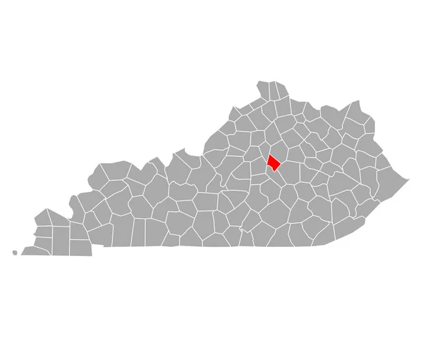 Mapa Jóias Kentucky —  Vetores de Stock