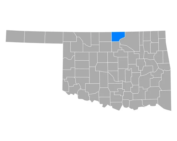 Карта Кей Оклахомі — стоковий вектор
