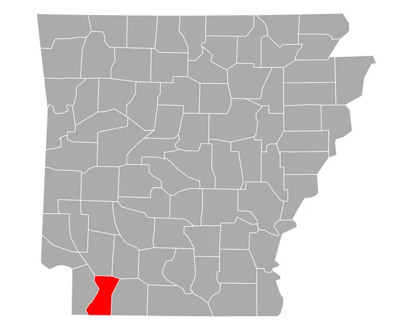 Mapa Lafayette Arkansasu — Stockový vektor