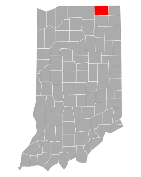 Mapa Lagrange Indiana — Vector de stock