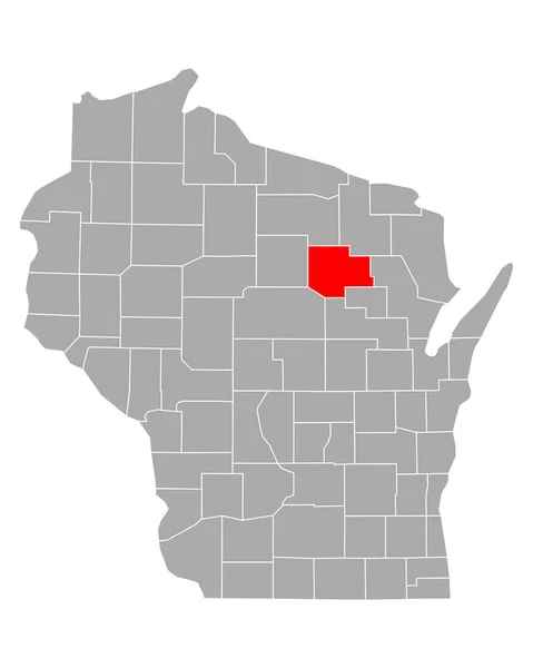 Carte Langlade Dans Wisconsin — Image vectorielle