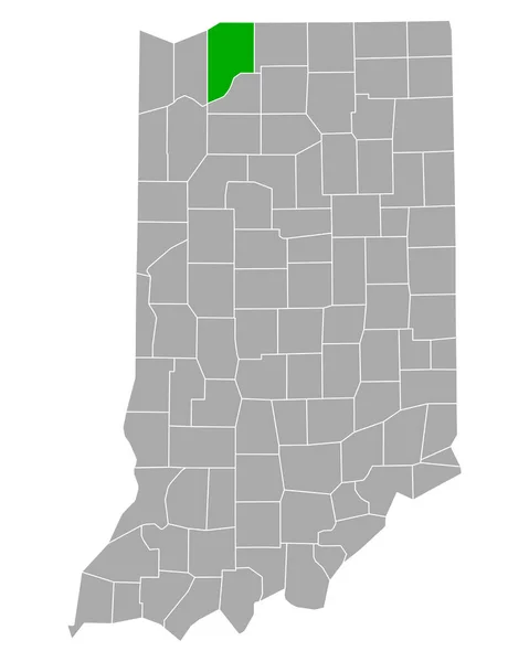 インディアナ州地図 — ストックベクタ