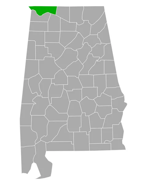 Map Lauderdale Alabama — стоковий вектор