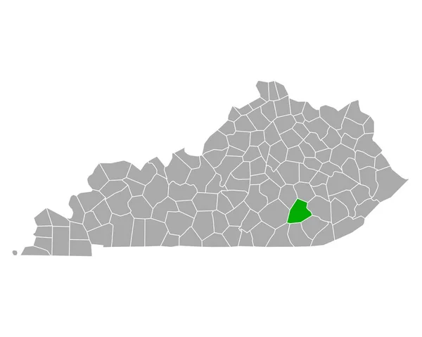 ケンタッキー州のローレル地図 — ストックベクタ