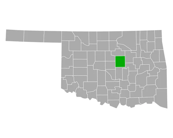Kaart Van Lincoln Oklahoma — Stockvector