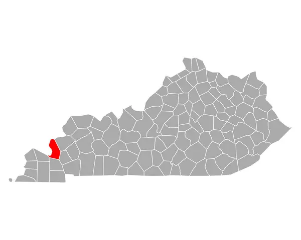 Kaart Van Livingston Kentucky — Stockvector