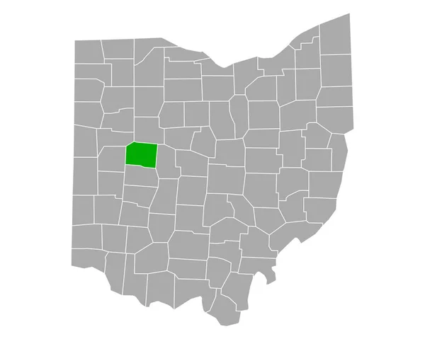 Mapa Logan Ohio —  Vetores de Stock