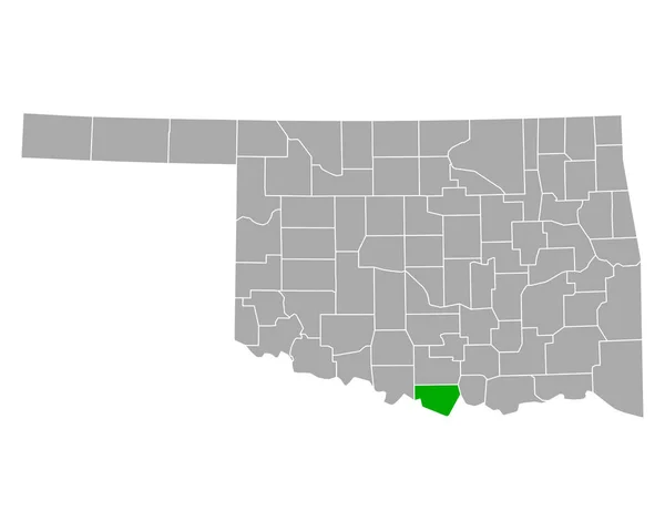 Kaart Van Liefde Oklahoma — Stockvector