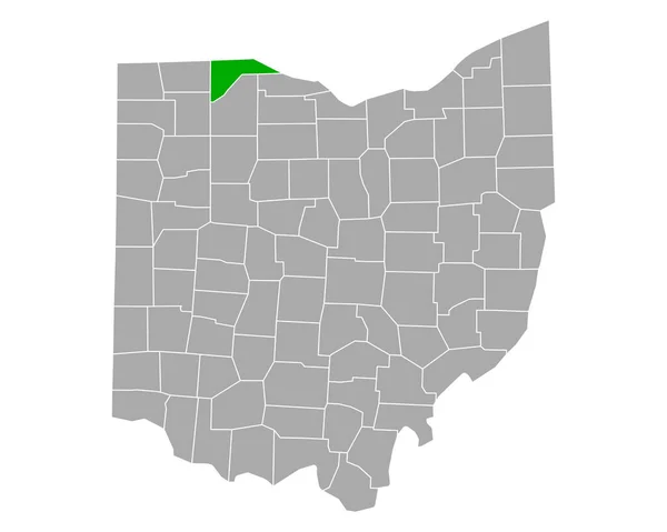 Carte Lucas Ohio — Image vectorielle