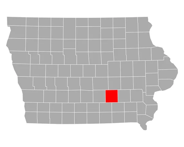 Mapa Mahaska Iowa — Archivo Imágenes Vectoriales