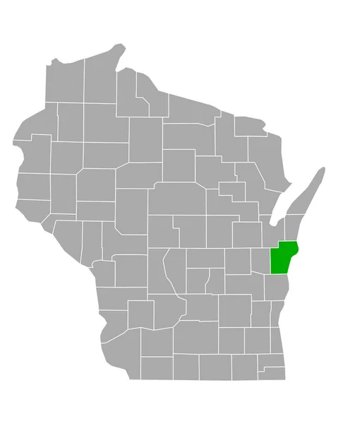 Kaart Van Manitowoc Wisconsin — Stockvector