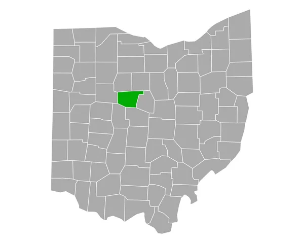 Map Marion Ohio — Stock Vector