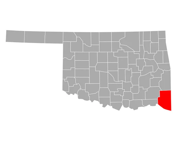 Map Mccurtain Oklahoma — Stock Vector