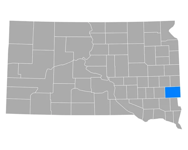 Mapa Minnehaha Dakota Sul — Vetor de Stock