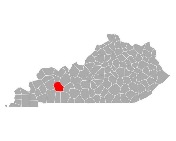 Muhlenberg Térképe Kentuckyban — Stock Vector