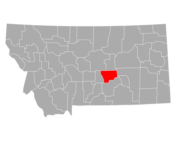 モンタナ州のムッセルシェル地図 — ストックベクタ